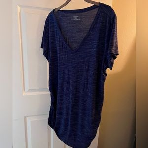 Motherhood maternity, ruched, V-neck T-shirt